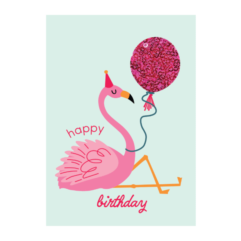 Premium Greeting Card SUMMER SPRINGS - Flamingo